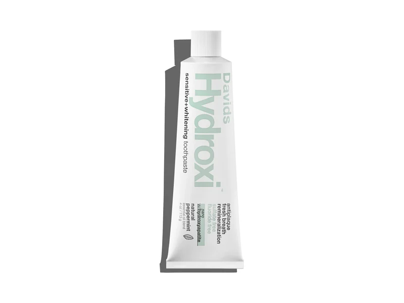 Davids Sensitive + Whitening nano-hydroxyapatite toothpaste metal tube