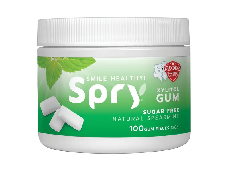 Spry xylitol gum jar, spearmint